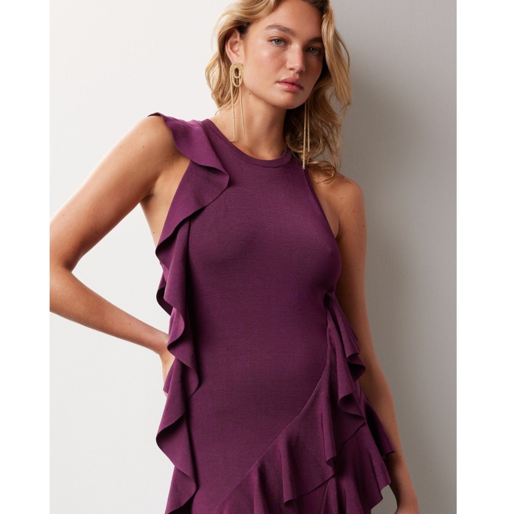 SIMKHAI Knit Ruffled Dress - Picture 3 of 5